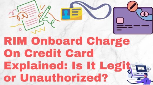 RIM ONBOARD CHARGE ON CREDIT CARD